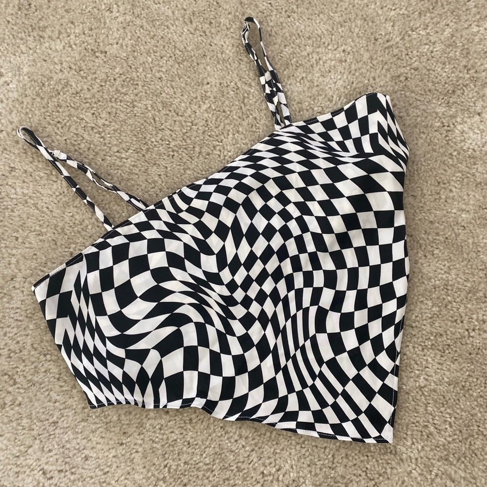 H&M Checkered Bandana Tank Top Size M
